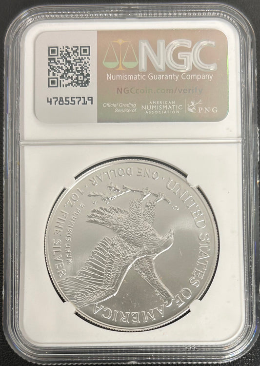 2025-P Silver Eagle W/Privy Mark MS70 1/50,000 release Signed by Michael Gaudioso