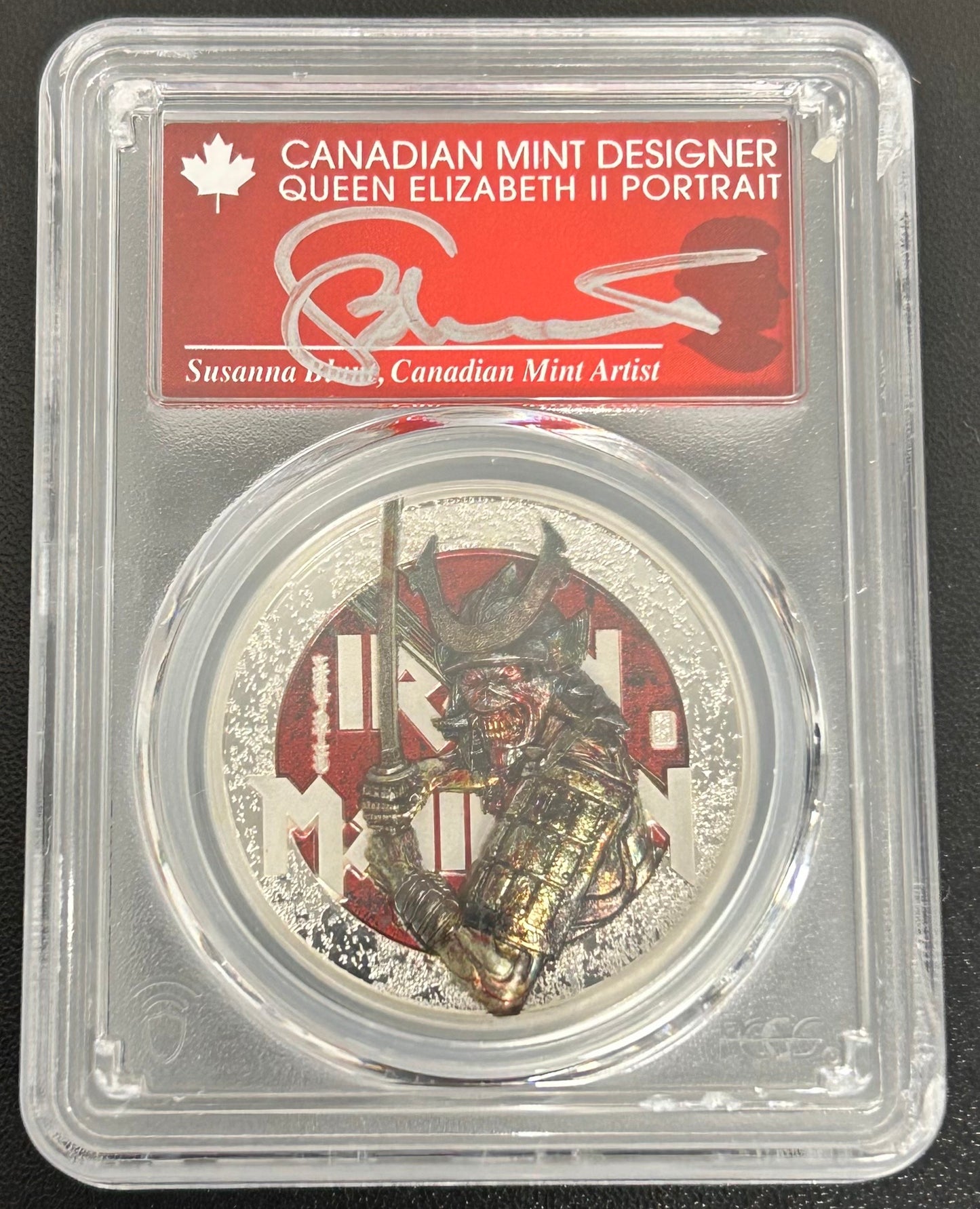 2022 2oz $10 Silver Iron Maiden PR70 DCAM First Strike Signed by Susanna Blunt