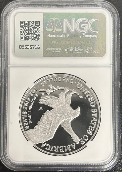 2024-W Silver Eagle Advanced Release PR70 Ultra Cameo Signed by Michael Gaudioso