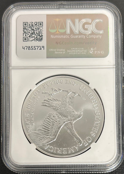 2025-P Silver Eagle W/Privy Mark MS70 1/50,000 release Signed by Michael Gaudioso